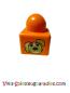 Preview: LEGO Primo Bau Stein 1x1 Hund und Katzenkopf Muster (31000pb31)