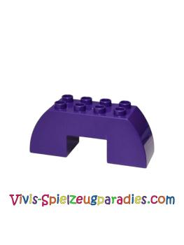 Lego Duplo, brick, brick 2 x 6 x 2 Curved with 2 x 2 cut-out on the underside (11197) Dark purple