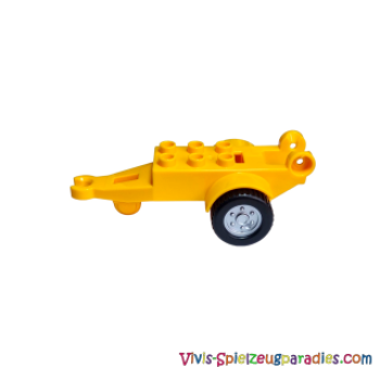 Lego Duplo trailer with frame, 2 x 3 studs and hinge  (14923c01) light orange