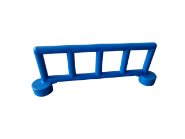 Lego Duplo fence with 5 posts gate railing barrier (2214) blue