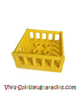 Lego Duplo Playpen with 4 x 4 with 4 rivets inside (2252) yellow