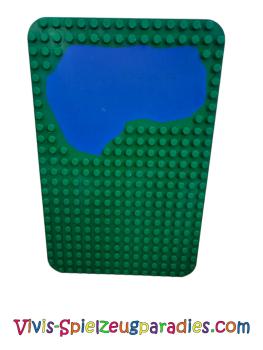 Duplo, base plate 16 x 24 with pond pattern (2296pb01)