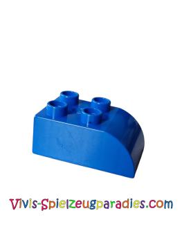 Lego Duplo tile roof brick 2 x 3 sloping curved (2302) blue