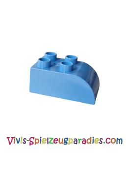 Lego Duplo tile roof brick 2 x 3 sloping curved (2302) medium blue