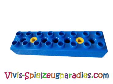 Lego Duplo, Toolo Brick 2 x 8 with 2 screws (31036c02) blue