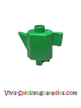 Lego Duplo Teapot / Coffee Pot, indented base Kitchen Accessories (31041) light green