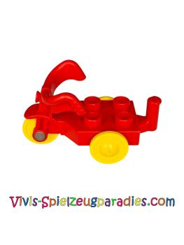 Duplo tricycle with 4 studs and yellow wheels (31189c01) rot