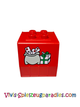 Lego Duplo, Zugfrachtcontainer mit Postsack- und Kartonmuster (31304pb02)