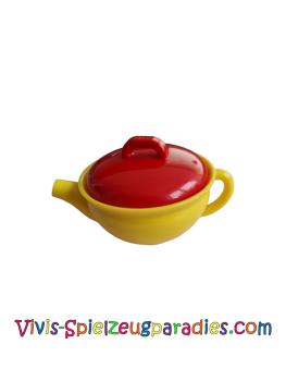 Lego Duplo Tea Coffee Pot with Lid Kitchen Accessories (31331, 23158) yellow, red