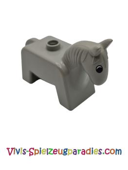 Lego Duplo Horse Mare Stallion Donkey (4009pb01) gray