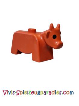Lego Duplo Cow Bull (4010pb01) red-brown