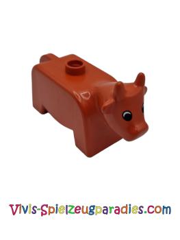 Lego Duplo Cow Bull (4010px01) red-brown