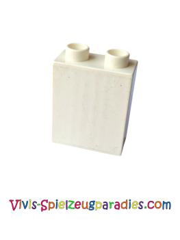 Lego Duplo, brick 1 x 2 x 2 (15515) white