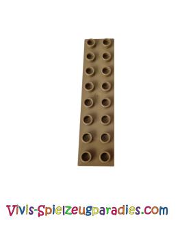 Lego Duplo Platte Basic 2x8 dick (44524) Dunkel Tan
