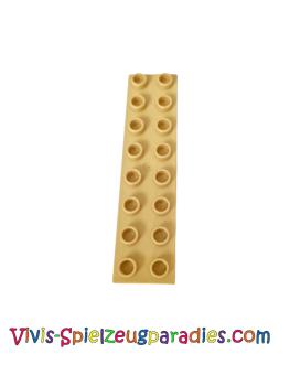 Lego Duplo Basic 2x8 thick plate (44524) Tan