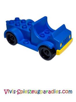Lego Duplo Auto mit 2 x 4 Noppen Bett und Trittbrettern (4575c01) blau