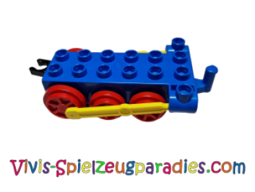 Lego Duplo train steam locomotive chassis with yellow drive rod B- goods(4580c01)