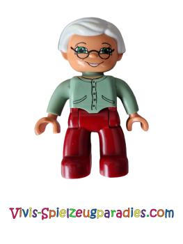 Lego Duplo figure, grandmother, grandma, (7394pb030b)