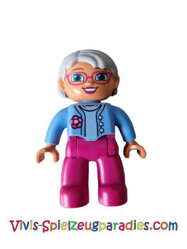 Lego Duplo figure, grandmother, grandma, (7394pb173)