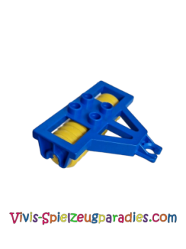 Lego Duplo Hofpflug Typ 1, Walzenhalter mit gelbem Duplo Hofpflug Typ 1, Rollenaufsatz, Scheibe (4828, x1526, 4828c01