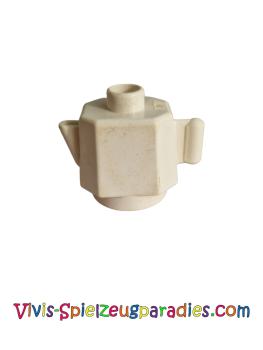 Lego Duplo Teapot / Coffee Pot, Round Base Kitchen Accessories (4904) white