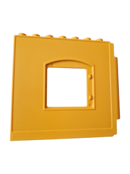 Lego Duplo wall element 1x8x6 hinge right (51260) bright light orange