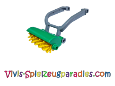Lego Duplo street sweeper brush with yellow bristles with street sweeper brush holder (59389c01,59178)