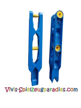 Lego Duplo, Toolo arm 2 x 11 with triangular set screw end (6273c01) blue