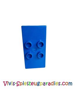 Lego Duplo Tile, modified 2 x 4 x 1/2 (thick) with 4 center studs (6413) blue