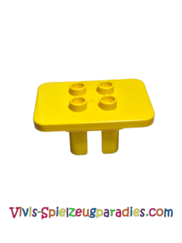 Lego Duplo Möbel Tisch quadratisch mit 4 Stehbolzen (6479) gelb