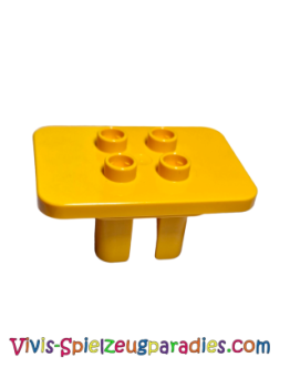 Lego Duplo Möbel Tisch quadratisch mit 4 Stehbolzen (6479) hellorange