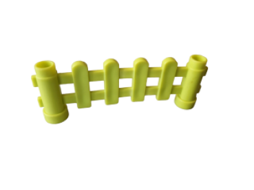 Lego Duplo fence with posts gate railing barrier (2214) lime