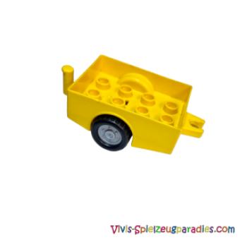 Lego Duplo trailer with coupling ends (6505) yellow