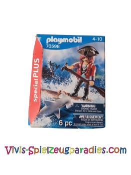 Playmobil Pirat mit Floß und Hammerhai (70698)