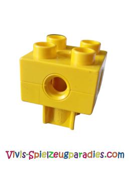 Lego Duplo, Toolo Stein 22 x 2 mit Löchern und Clip (74957c01) gelb