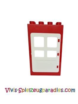 Lego Duplo Tür- / Fensterrahmen 2 x 4 x 5  (92094,2205) rot, weiß
