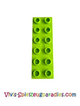 Lego Duplo Platte Basic 2x6 dick (98233) limone