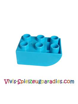 Lego Duplo , Stein 2 x 3 Schräg Gebogen Umgekehrt (98252) mittleres Azurblau