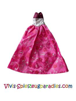 Barbie/Other Ball gown red silver glitter with rose pattern