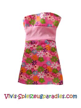 Barbie/Sonstige Kleid Pink mit Blumen