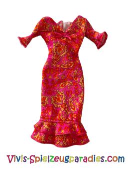 Barbie Kleid Rot mit Muster