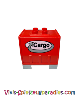 Lego Duplo Zugfrachtcontainer  Cargo (42400c01pb01) rot