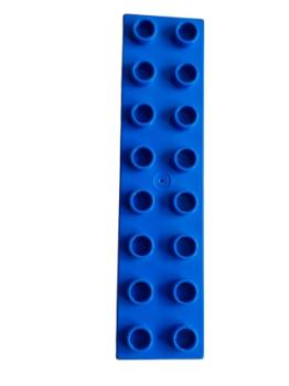 Lego Duplo plate Basic 2x8 thick (44524) blue