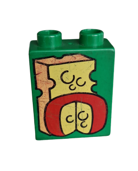 Lego Duplo, brick 1 x 2 x 2 me two-cheese (4066PB240 )