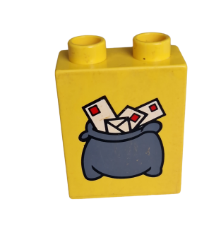 Lego Duplo, Stein 1 x 2 x 2 mit Postsack (4066pb064)