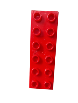 Lego Duplo Platte  Basic 2x6 Dick Rot (98233)