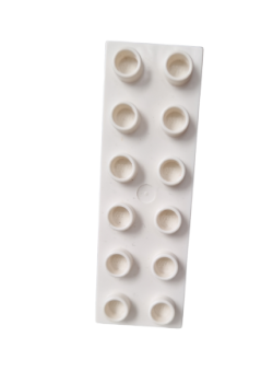 Lego Duplo Plate Basic 2x6 Thick White (98233)