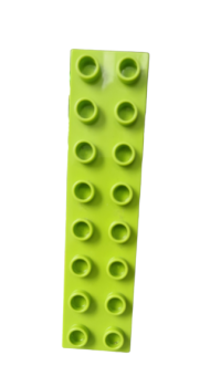 Lego Duplo Plate Basic 2x8 Thick Green Lime (44524)
