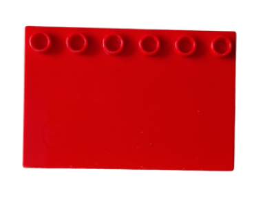 Lego Duplo Fliese Dach Platte rot 4x6 (31465)
