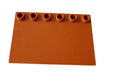 Lego Duplo tile roof plate 4x6 (31465) dark orange